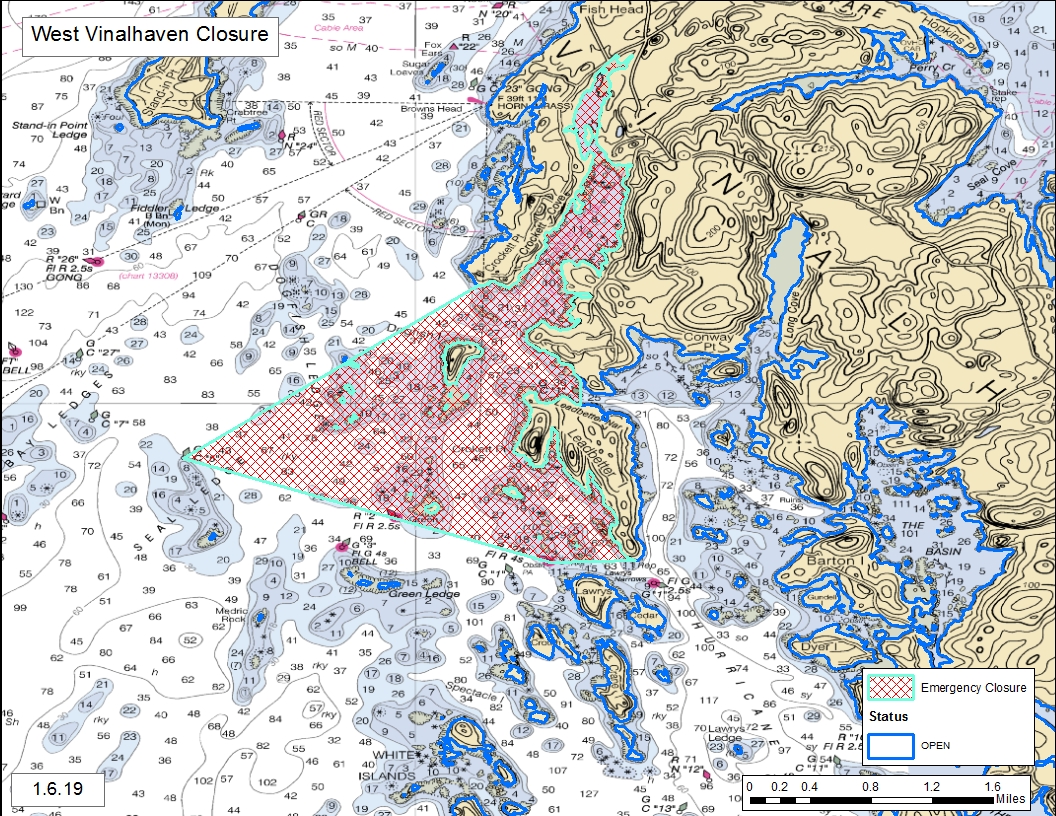 Emergency conservation closure implemented near Vinalhaven PenBay Pilot
